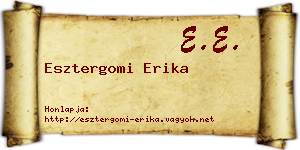 Esztergomi Erika névjegykártya