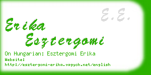 erika esztergomi business card